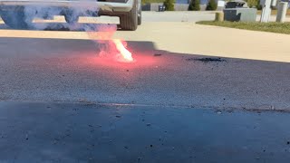 Making and testing Brilliant Red Rubber / Parlon Stars | Homemade #fireworks #pyro