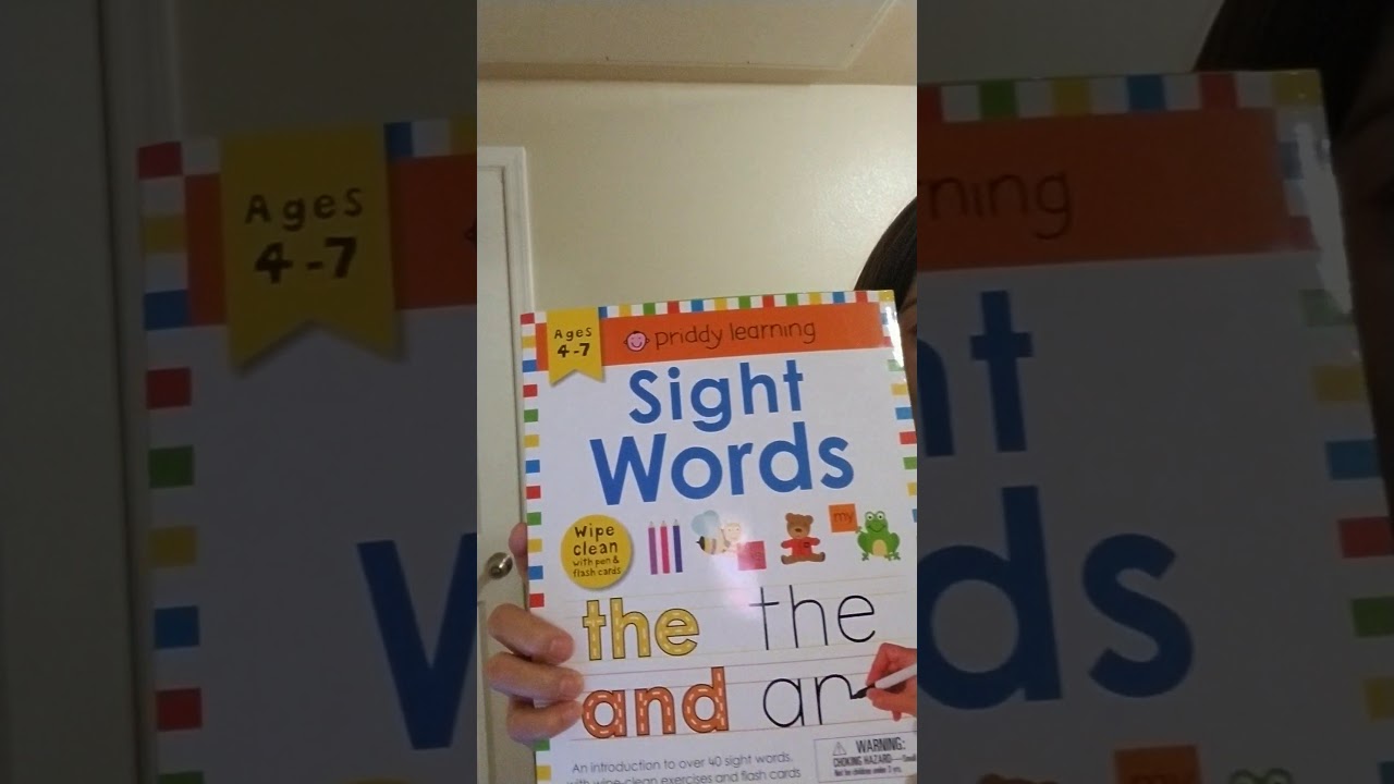 Sight words books/ Dry erase markers/Dry erase flash cards