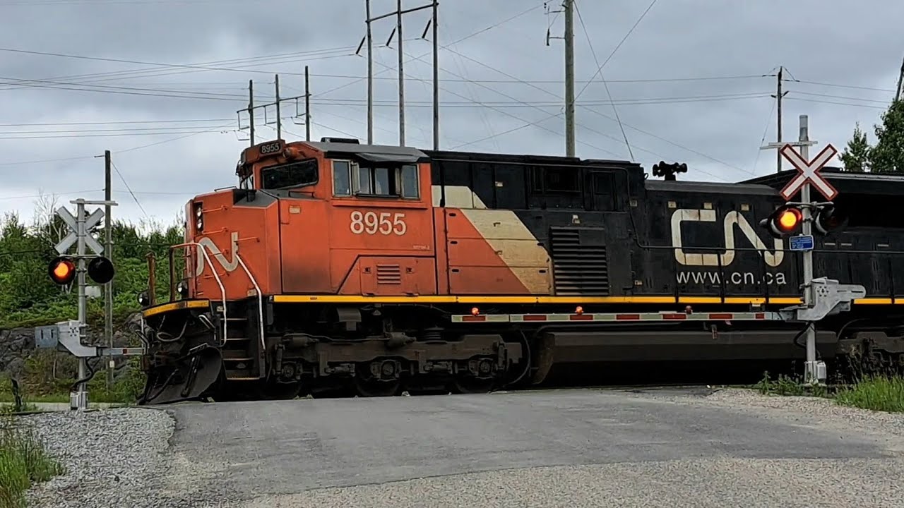 A Railroad Crossing Malfunction After A Local Freight Train Quickly Passes Garson, CN L59831 28