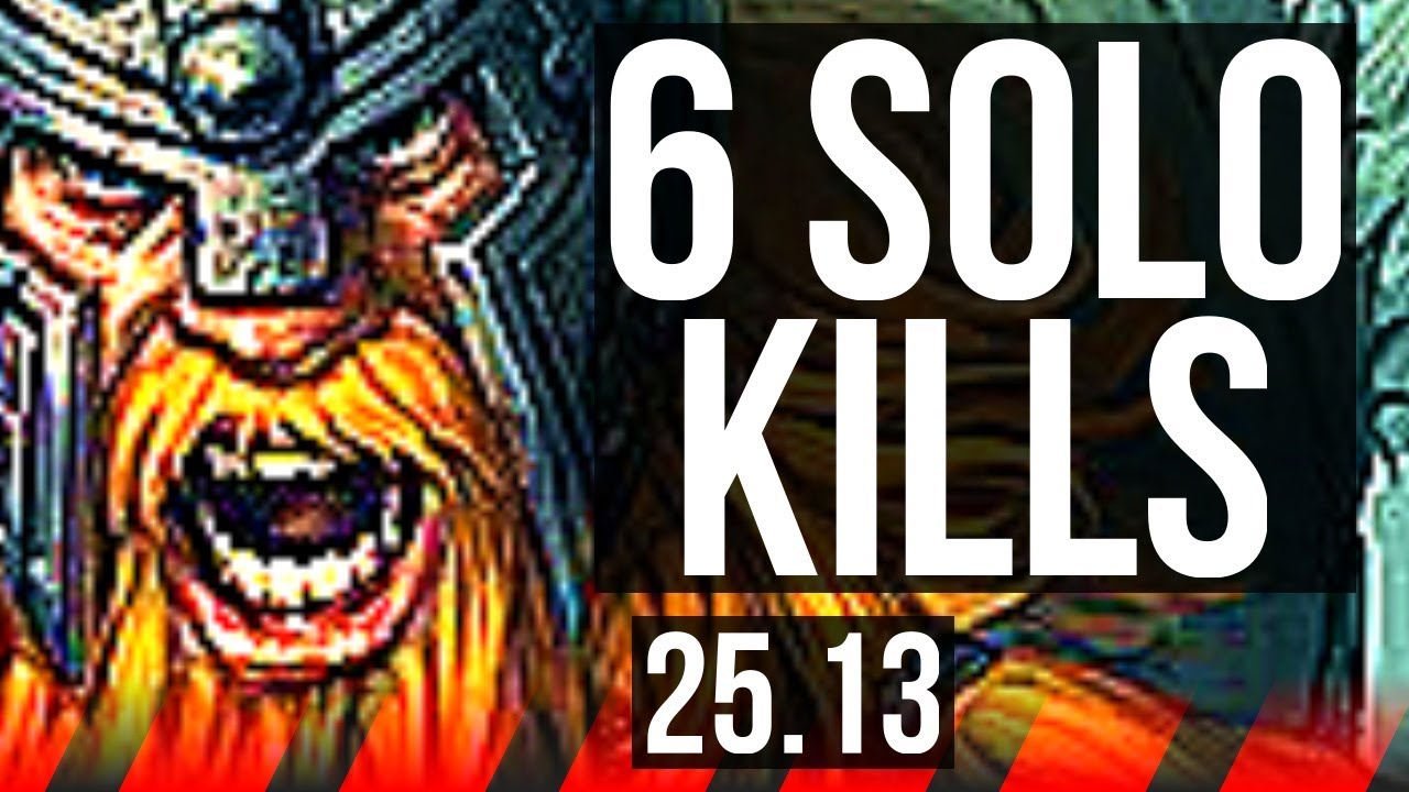 OLAF vs PANTHEON (TOP) | 6 solo kills | KR Master | 25.13