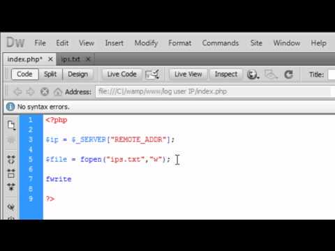 PHP: Log a