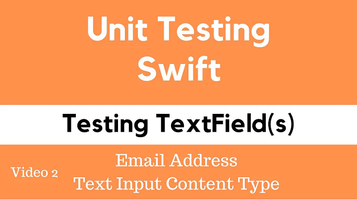 Unit Testing UITextField(s). Email Address Text Input Content Type.