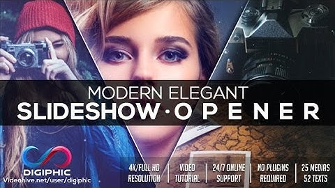 Modern Elegant Slideshow Opener ( After Effects Template )