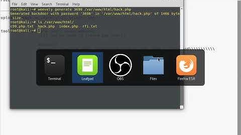 DVWA PHP WEEVELY REVERSE CONNECTION