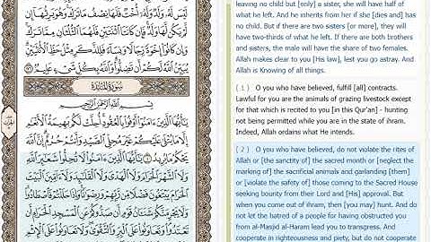 The Holy Quran القران الكريم الجزء السادس ياسر سلامة Part 6, with easy interpretation in English