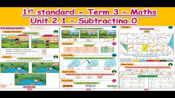 1st STANDARD - TERM 3 - MATHS - UNIT 2.1 - SUBTRACTING 0 (with explanation and answers)