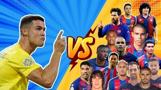 alnasr ronaldo vs Barcelona legends 😲