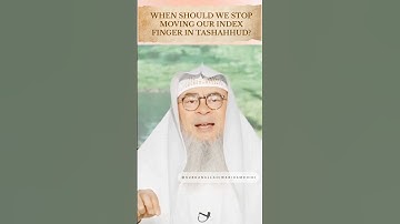 WHEN SHOULD WE STOP MOVING OUR INDEX FINGER IN TASHAHHUD?Sheikh Assim Al Hakeem #islam #prayer #deen