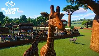 Creating a SHARED Habitat for Giraffes & Zebras | Planet Zoo