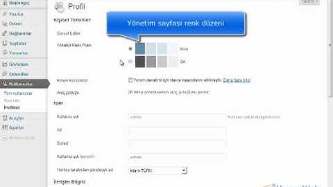 Wordpress Kullanıcı Bilgilerini Düzenleme