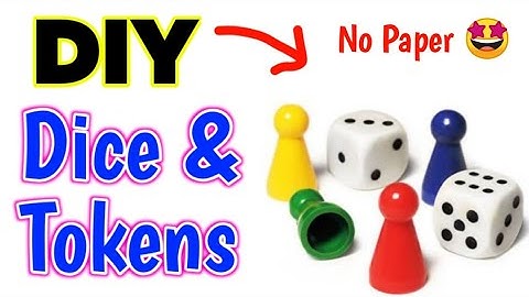 DIY Dice and tokens for ludo and game book 😍 / how to make ludo dice / dice making
