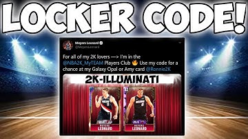 GALAXY OPAL MEYERS LEONARD! PLAYERS CLUB LOCKER CODE! | NBA 2K20 |