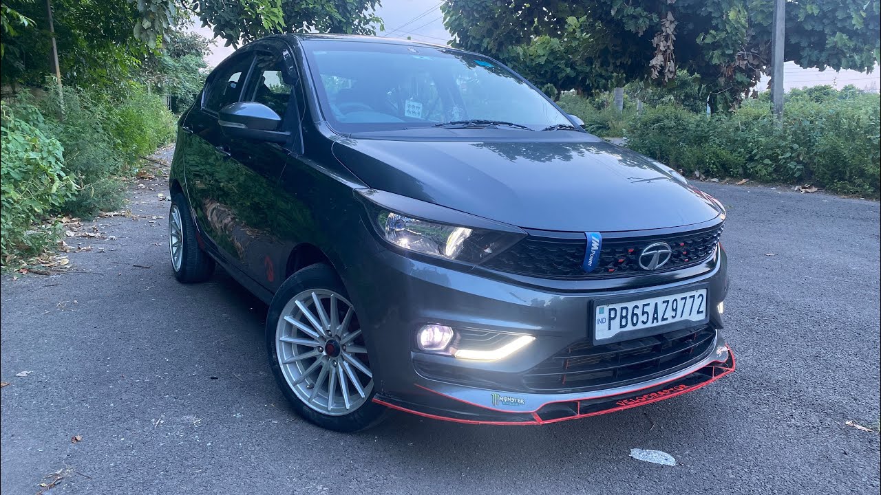 tata tigor modified with 16 inch alloy wheels 2022 - YouTube