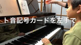 秦野市ピアノ教室    音符カードを使った鍵盤把握の練習  Rina音楽教室