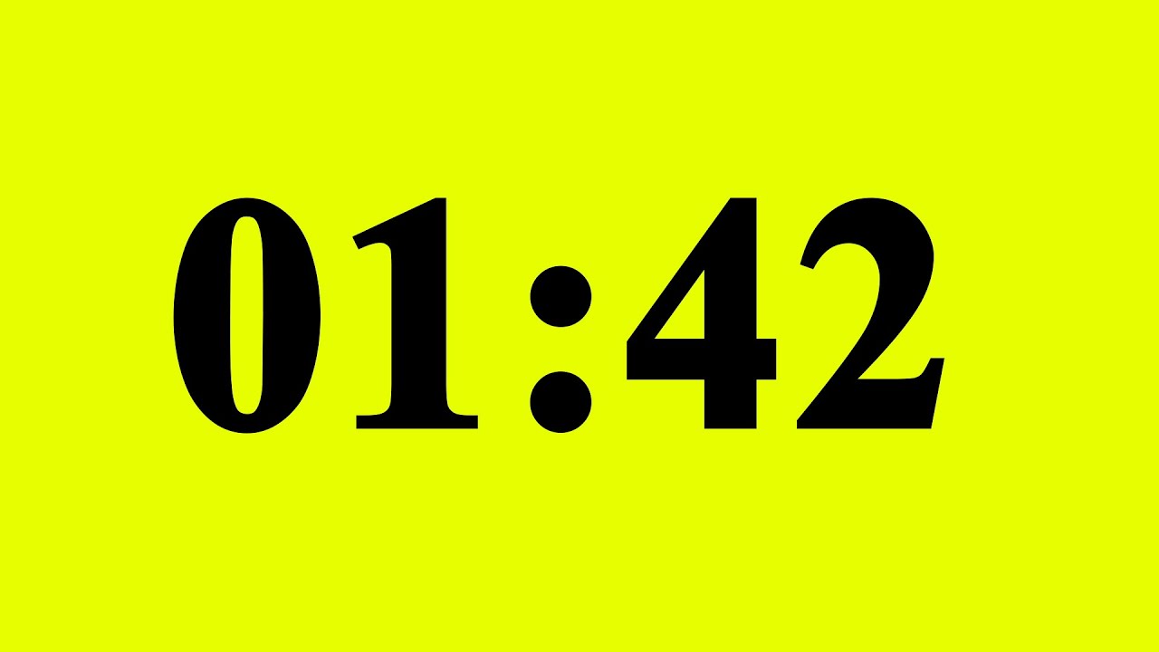 1 Minute 42 Second Timer - YouTube