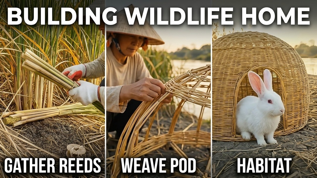 How to Build Reed Shelter Pods for Wild Rabbits | Step-by-Step Construction