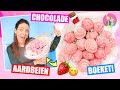 CHOCOLADE BLOEMEN MAKEN EN  OPETEN!! [Zelf Een Chocolade Aardbeien Boeket Maken] ♥DeZoeteZusjes♥