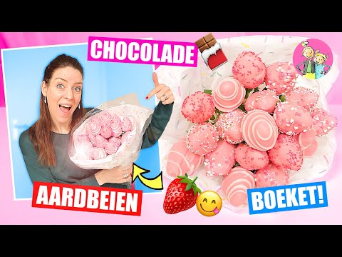Video: Hoe Maak Je Een Roos Van Aardbeien
