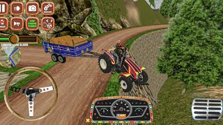 Tractor Trolley Offroad Cargo Delivery 🚜 Extreme Hill Driving & Farming Simulator Gameplay screenshot 1