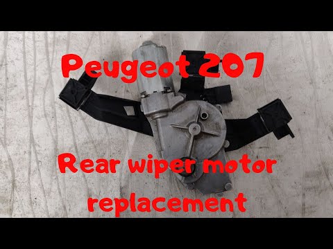 Peugeot 207 rear wiper motor replacement quick guide how to remove (English)