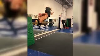Wall Flip Gymnastics Combo