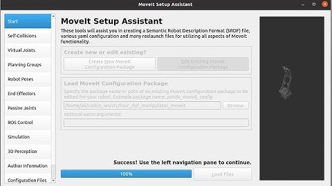 Serial Manipulator Simulation: MoveIt Setup Assistant in ROS [ROS-Noetic]