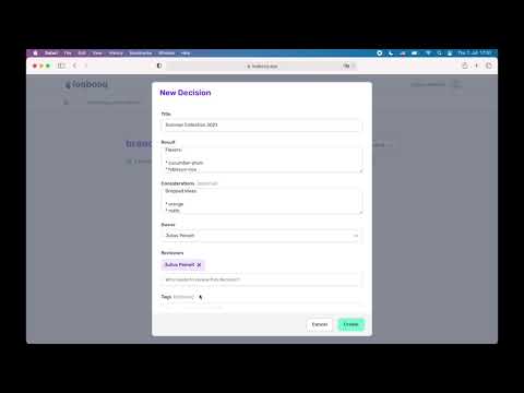 Loqbooq — Decision Log Web App (SaaS / ADR)