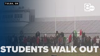 Protesters gather at Tulsa City Hall, and students stage walkouts amid political tensions