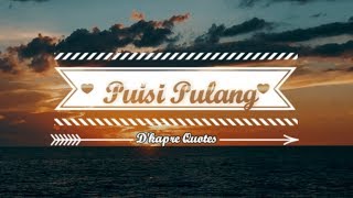 Puisi Pulang