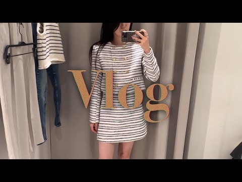 VLOG) 언제 봄이 왔지 l ZARA 봄신상 l Starbucks 브런치!타임! 바이닐 vinyl 언박싱 l 이렇게 봄이 지나가나?