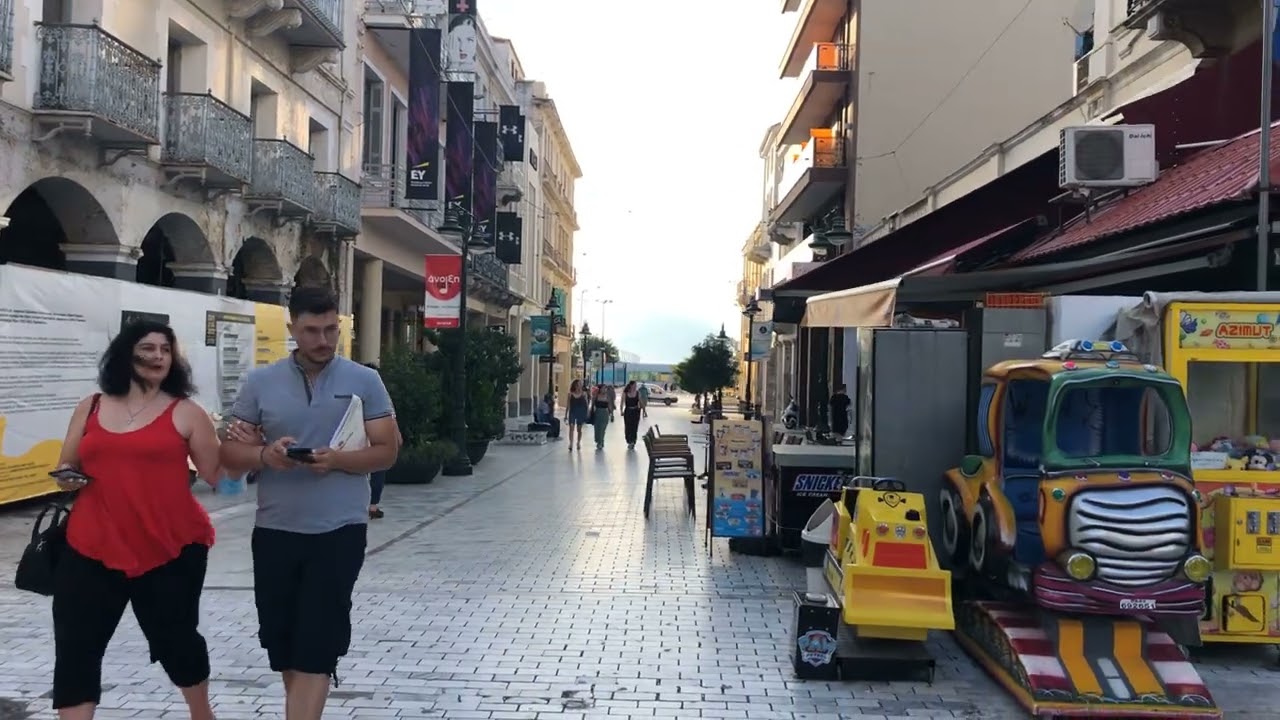 Patras City 🌆 (Greece) Center Walk with Panoramic View from the Hill