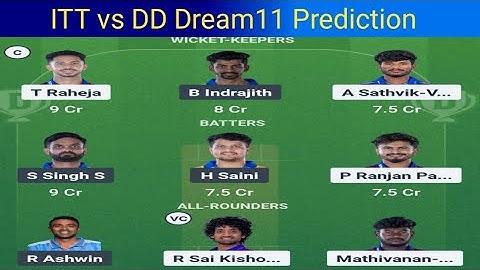 ITT vs DD Dream11 Prediction | ITT vs DD Dream11 Team | TNPL Dream11 Team | ITT vs DD T20 Today