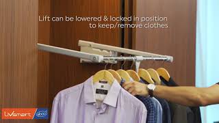 Wardrobe Lift Side Mount 10 – Soft Close | Easy to operate and keeps your clothes organised screenshot 3