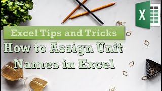 #shorts | How to Assign Unit Name in Excel