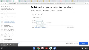 add & subtract polynomials: two variables