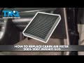 How to Replace Cabin Air Filter 2003-2007 Infiniti G35