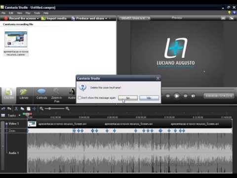CAMTASIA STUDIO aula 11   Remoção de Zoom