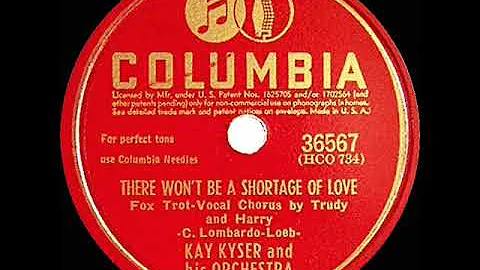 1942 Kay Kyser - There Wont Be A Shortage Of Love ...