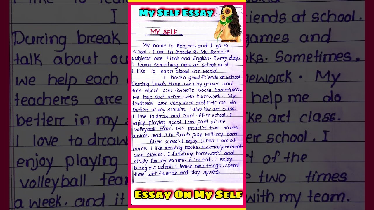 My Self Essay Writing L Myself In English Paragraph Myselfessayinenglish