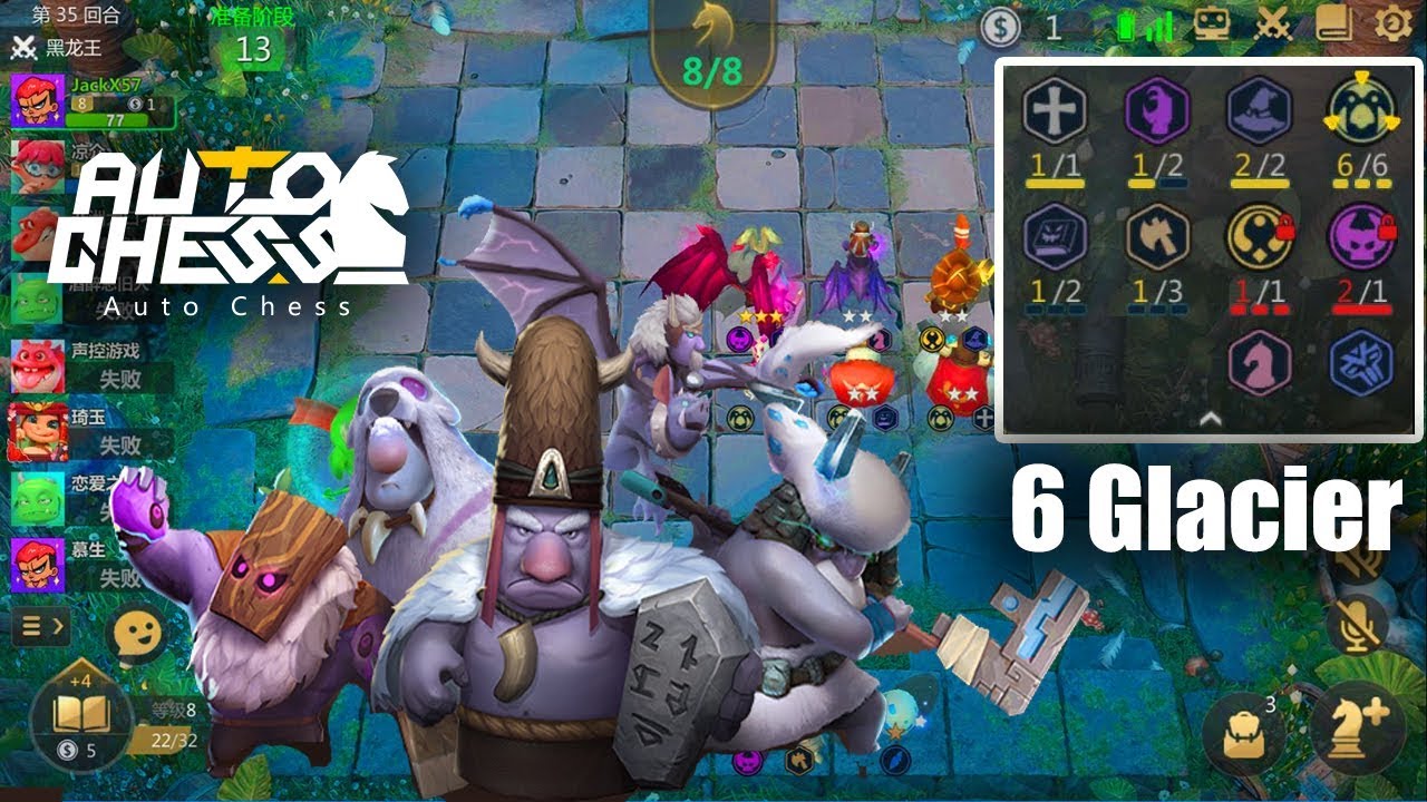 Auto Chess Mobile New 6 Glacier Build Gameplay Vs Grimtouch Wizard Guide New Meta