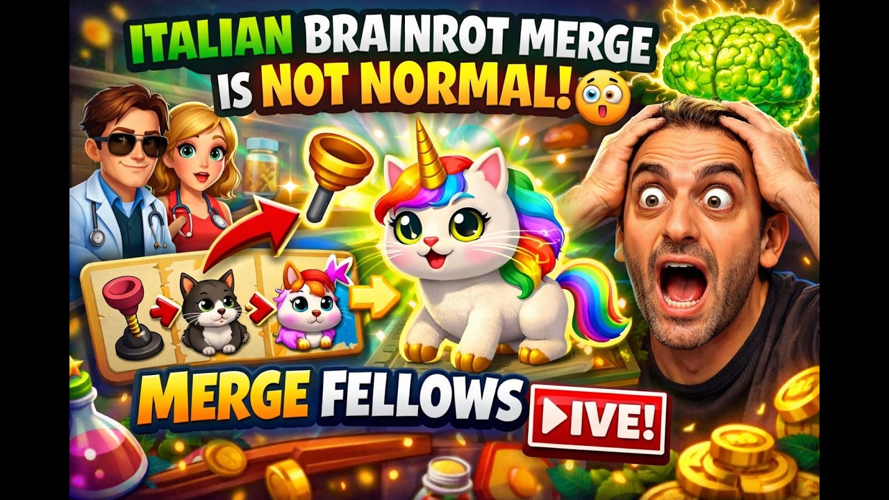 Warning :- This Italian Brainrot Merge Is Not Normal | Merge Fellas Live