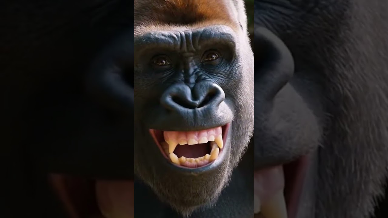 Гориллы-самцы наблюдают за волшебным представлением — самый удивительный момент.