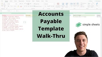 Accounts Payable Excel Template Step-by-Step Video Tutorial by Simple Sheets