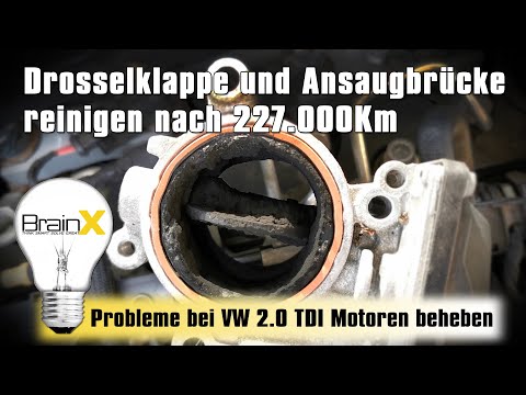 Diesel Drosselklappe und Ansaugbrücke reinigen - 2.0 TDI SKODA AUDI VW SEAT  EA189 Motor 