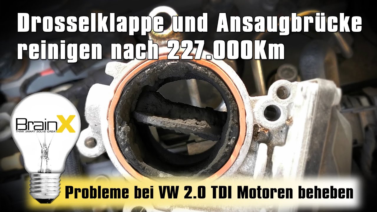 Diesel Drosselklappe und Ansaugbrücke reinigen - 2.0 TDI SKODA AUDI VW SEAT  EA189 Motor 
