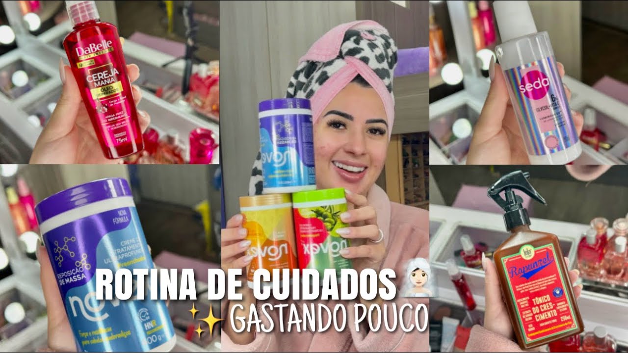 ROTINA CAPILAR COMPLETA 🧖🏻‍♀️ produtos baratinhos, dicas de cronograma capilar ✨