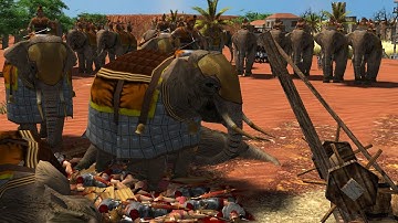0 A.D. 4v4 | Mass Archer & War Elephants!