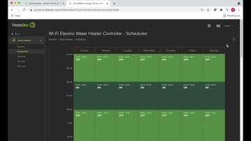 How to create or edit Schedules for your TrickleStar Water Heater Controller