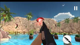 Watermelon Shooting Real Fruit Shooting Game screenshot 1