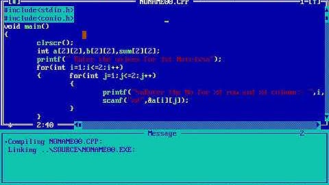 Matrix Addition & Subtraction in C